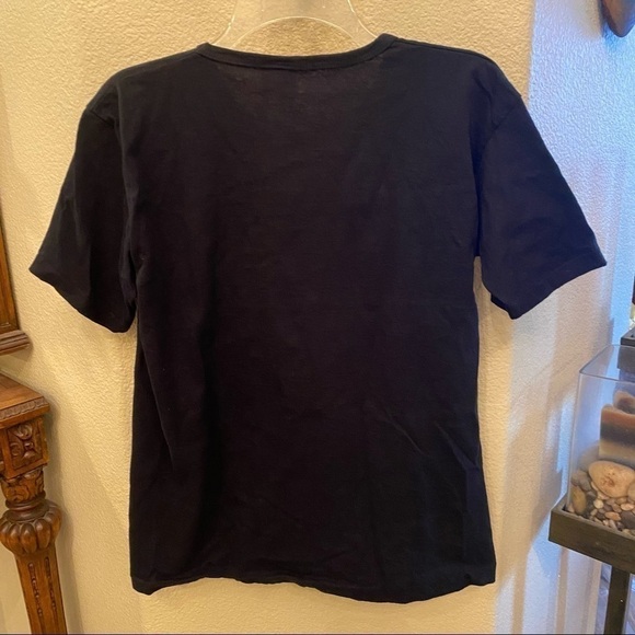 Vintage Bird & Floral Design Black T-Shirt-Medium - Picture 4 of 7